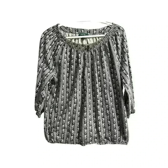 Ralph Lauren Tops - 𝅺Ralph LAUREN Peasant Style‎ Blouse Blue-Green Size LP Large Petite